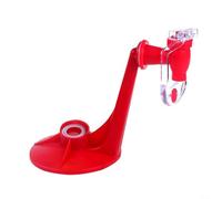 Upside Down Beverage Dispenser for Carbonated Drinks, Reusable ABS Bottle Tap Saver Gadget to Preserve Fizz, Easy Pour Party Drinking Tool for Office Camping, Red(Type A)