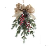 Upside Down Christmas Tree Branches Hanging Ornament, Plastic Faux