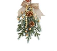 Upside Down Christmas Tree Branches Hanging Ornament, Plastic Faux