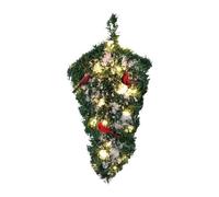 Upside Down Christmas Tree Lighted Upside Down Winter Decoration | Dangling Wall Christmas Tree Decor for Front Door Living Room Dining Room Party Homeowners Collectors