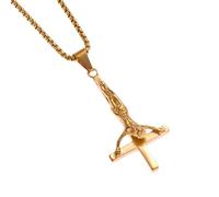 Upside Down Cross Jesus Necklace: Crucifix Pendant Protection, Catholic - Religious Amulet, Saint Peter Crucifix, Christian Inverted Cross Bible, Faith, Prayer, Talisman, Stainless Steel, No Gemstone