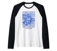 Upside Down End of an Era Party Earth Day (Retro Graphic) Raglan Baseball Tee