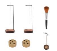 Upside Down Incense Burner Set, 5 PCS Wooden Inverted Incense Holders with Metal Stand, Ash Catcher for Home Yoga and Meditation