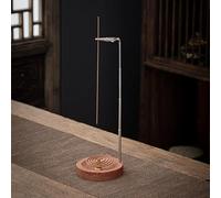 Upside Down Incense Burner, Wooden Incense Holder for Sticks with Mess-Free Ash Catcher, Brass Stand, Modern Zen Aromatherapy, Home Décor, Office, Yoga, Meditation, Relaxation, Spa