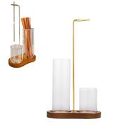 Upside Down Incense Holder for Sticks, Removable Glass Ash Catcher Incense Burner, Meditation Accessory for Yoga and Zen Spaces, Home Decor for Aromatherapy Sessions (vintage color)