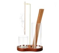 Upside Down Incense Holder for Sticks with Removable Glass Ash Catcher,Upgrade Wooden Incense Stick Burner Holder for Meditation Yoga Spa Zen Meditation Tea Room Decor