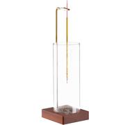 Upside Down Incense Holder - Modern Incense Holder for Sticks with Wood Base & Removable Ash Catcher, Hanging Glass Incense Stick Holder for Yoga Madiation Spa & Home Relaxation