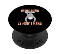 Upside Down Is How I Hang (Funny Sloth Graphic) PopSockets Adhesive PopGrip