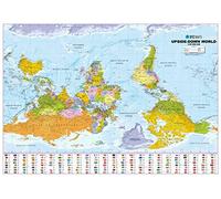 Upside-down Large World Political 1:30 million Wall Map - Paper