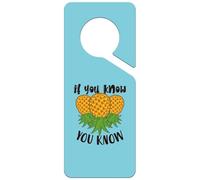 Upside Down Pineapple Door Sign - Shejdgart Funny Pineapple Door Hangers Double Sided Door Knob Hanger Funny Wedding Gifts Hanging Sign for Couples Bedroom Living Room Indoor Home Hotel Decor