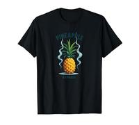 Upside Down Pineapple Express Tropical Retro Cool Vibes T-Shirt, Men, Black, S