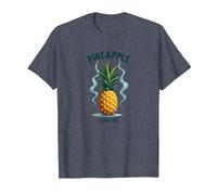 Upside Down Pineapple Express Tropical Retro Cool Vibes T-Shirt, Men, Heather Blue, XL