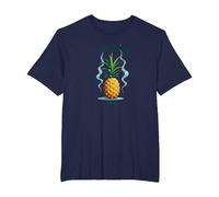 Upside Down Pineapple Express Tropical Retro Cool Vibes T-Shirt, Men's Big and Tall, Navy, 2X Tall