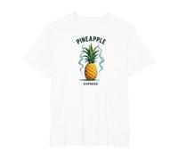 Upside Down Pineapple Express Tropical Retro Cool Vibes T-Shirt, Men's Big and Tall, White, 5X Tall