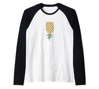 Upside Down Pineapple for Swingers and Swinger Couples Raglan Baseball Tee
