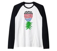 Upside Down Pineapple Swinger Polyamorous Polyamory Flag Raglan Baseball Tee