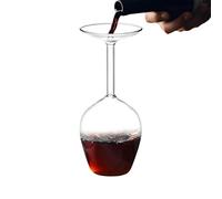 Upside Down Wine Glass - 400ml Modern Heat Resistant Glassware | Bicc?iere by Vi?o Red with Inverted Design, Hot and Cold Drinks Kitchen Bar Decoration | Comple