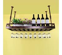 - Upside-Down Wine Rack, Hanging Wine Glass Holder, Bar Counter Wine Storage Shelf, Creative And Goblet Rack Ornaments, Height-Adjustable Wine Hanger Organ,A,50 * 35CM