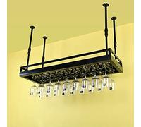 - Upside-Down Wine Rack, Hanging Wine Glass Holder, Bar Counter Wine Storage Shelf, Creative And Goblet Rack Ornaments, Height-Adjustable Wine Hanger Organ,B,60 * 35CM