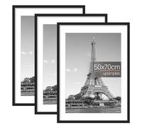 upsimples 3 Pack 50x70cm Frame, Black 50 x 70 Frame, Wall Hanging Photo Frames