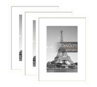 upsimples 3 Pack Picture Frames 30 x 40 cm, White Frame 30 x 40 cm, Picture Frame for Photos, Pictures, Posters