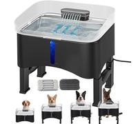 UPSKY 2.4Gal Elevated Dog Water Fountain, Black