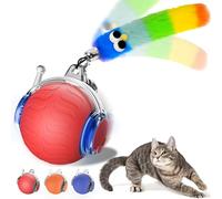 UPSKY Interactive Cat Toy Ball for Indoor Cats, Automatic Moving Electric Rolling Cat Ball Toy, 3-Speed Modes Smart Kitten Toys with Sounds, USB Rechargeable for Bored Kittens/Adult Cats