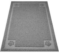 UPSKY Large Cat Litter Mat Trapper 35.5"×23.5" Traps Litter from Box and Paws Scatter Control for Litter Box Soft on Sensitive Kitty Paws Easy to Clean Durable (Grey)