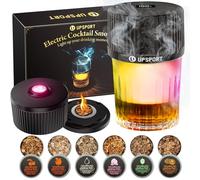 UPSPORT Electric Whiskey Smoker Kit with 4 Light Modes, Rechargeable Cocktail Smoker, 6 Wood Chips, No Butane Required, Christmas/Birthday Gifts for Men, Dad, Husband