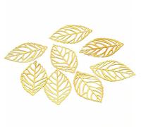 UPSTORE 100PCS Gold Hollow Leaf Charms Metal Tree Leaf Pendants for Jewelry Making DIY Earrings Necklaces Craft Supplies Hair Clips Clothing Decorations