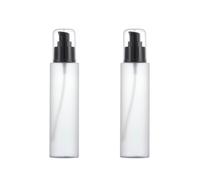 Upstore 2Pcs 120ml/4oz Frosted Plastic Lotion Pump Bottles Empty Refillable Cosmetics Containers Dispensers Bottle Jar with Black Pump for Essential Oil Foundation Shampoo
