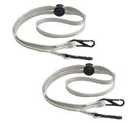 Upstore 2PCS Grey Durable Adjustable Nylon Windproof Rope Belt Hat Flexible Removable Chin Cord Strap Clips Holder Fastener for Golfing Fishing Boating Sailing and Other Outdoor Sports