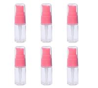 Upstore 6Pcs 10ml 0.34oz Empty Plastic Lotion Pump Bottle Refillable Travel Bottles Toiletries Liquid Container Cosmetic Sample Vials with Clear Cap for Essential Oils Cream Shampoo