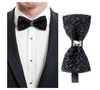 Upstore Rhinestone Bow Ties for Men, Pre Tied Sequin Bowtie | Shiny, Lightweight, Adjustable, Sparkly Bowties for Banquet, Proms, Wedding, Party, Dating, Anniversary