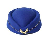 Upstore Womens Stewardess Cap Flight Attendant Hat Air Hostess Uniform Accessory for Cabin Crew Cosplay Costume Halloween Party