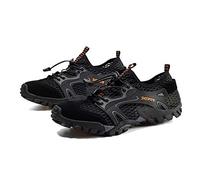 Upstream Shoes,Men Quick Dry Aqua Shoes,Breathable Hiking Wading Sneakers,Mountaineering Cross-Country Cycling Shoes Beach Surfing Swimming Water Barefoot,Black-42