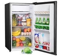 Upstreman 91L Under Counter Fridge with Chiller Box, Single Door Small Fridge, Adjustable Thermostat, Mini Refrigerator for Bedroom, Office, Dorm, BR321(Black)