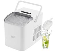 Upstreman Ice Maker Machine, 9 Bullet Cubes in 6-8 Min,12kg/24h,2 Bullet Ice Sizes,1.5L,Ice Cube Maker with Self-Cleaning,Ice Machie for Home,RV,Office,White,BI12
