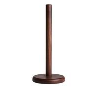 UPTALY 1 pcs Paper Towel Holder (12.2'' x 5.3''), Solid Black Walnut Wood, with Round Wooden Base, no Splicing Base, Standing Paper Towels Dispenser, Vintage Kitchen Paper Hanger Rack