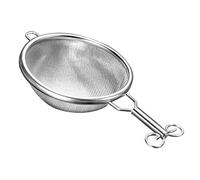 UPTALY 18/10 Stainless Steel Tea Strainer, Filters Tea Drain for Kung Fu Tea Set, Coffee Filter Accessories, Tea Infuser Mesh Strainers, with Double Handles (Silver, Large Filter Basket Short Handle)