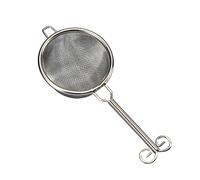 UPTALY 18/10 Stainless Steel Tea Strainer, Filters Tea Drain for Kung Fu Tea Set, Coffee Filter Accessories, Tea Infuser Mesh Strainers, with Double Handles (Silver, Small Filter Basket Long Handle)