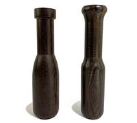 UPTALY 2 pcs Wooden Pestles (Africa Blackwood, Millettia Laurentii), Natural Brown Black Color, No Splicing, Solid Wood Tamper, Replaceable Pestle, Spare Manual Grinding Stick, Long Kitchen Pestle
