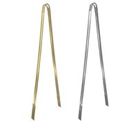 UPTALY 20 inch Stainless Steel Tongs with Extra Long Handle (1 Gold +1 Silver), Large Sized Food Tong, for BBQ, Grilling, Cooking, Frying, Moving Charcoal, Picking Up Trash