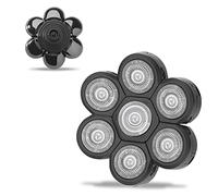 UPTARD Head Shaver Replacement Heads, 7D Rotary Blades, Bald Men, Men, Black