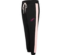 Uptheir Grace Women's Contrast Panel Joggers in Black - Plus Size Comfortable Fit Trousers with Open Side Pockets - Elastic Drawstring Waist Sweatpants - XL