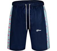 Uptheir Mens Castor Flamingo Side Panel Swim Shorts - Blue - 6XL