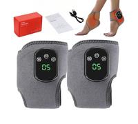Uptiar 3-in-1 Wireless Foot and Ankle Massager with Heating & Vibration, Ergonomic Comfort Wrap for Relaxation, 5 Heat Levels & 3 Modes, Portable Rechargeable Design (2Pcs)