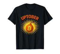 Uptober Bitcoin Comic Bomb Explosive Crypto Fly to The Moon T-Shirt