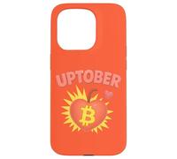 Uptober Bitcoin Heart Cute Comic Crypto Fly To The Moon Case for iPhone 15 Pro