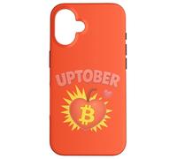 Uptober Bitcoin Heart Cute Comic Crypto Fly To The Moon Case for iPhone 16